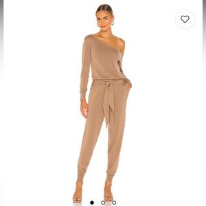 MAJORELLE Tan Asymmetrical Jumpsuit